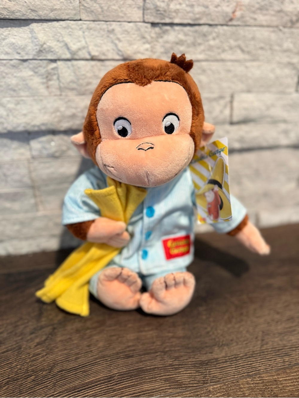 Curious Plush Monkey with Yellow Blanket - Licensed Character Stuffed Toy